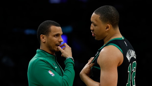 Boston Celtics forward Grant Williams, head coach Joe Mazzulla